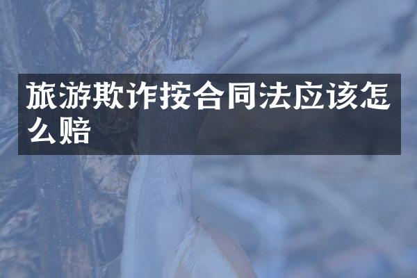 旅游欺诈按合同法应该怎么赔