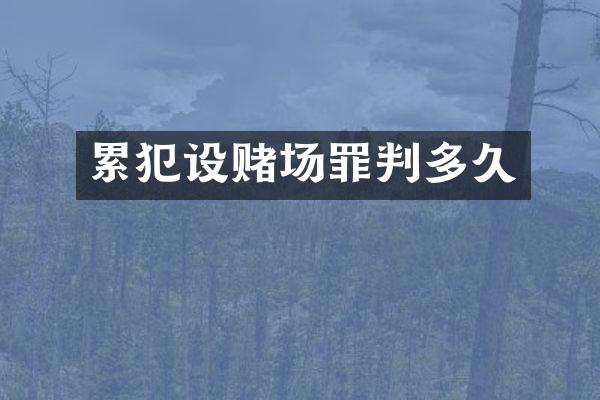 设罪判多久
