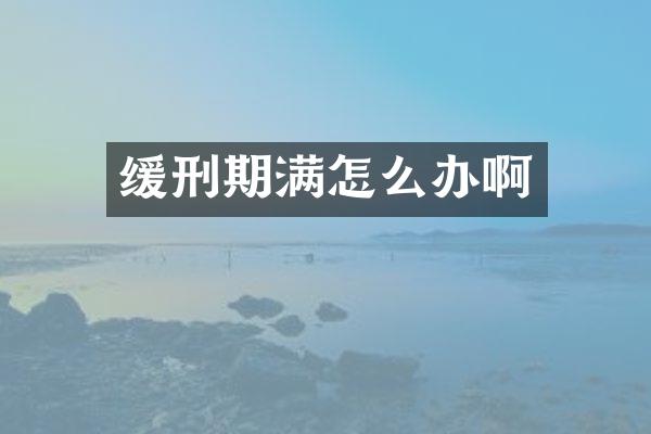 缓刑期满怎么办啊