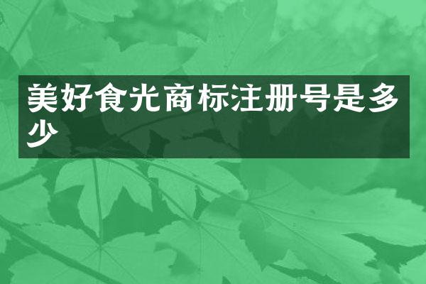 美好食光商标注册号是多少