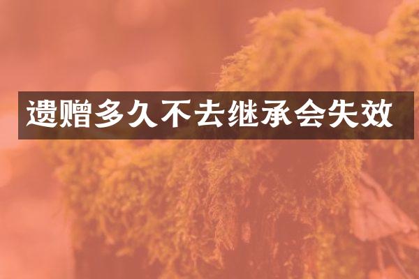 遗赠多久不去继承会失效