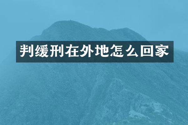 判缓刑在外地怎么回家