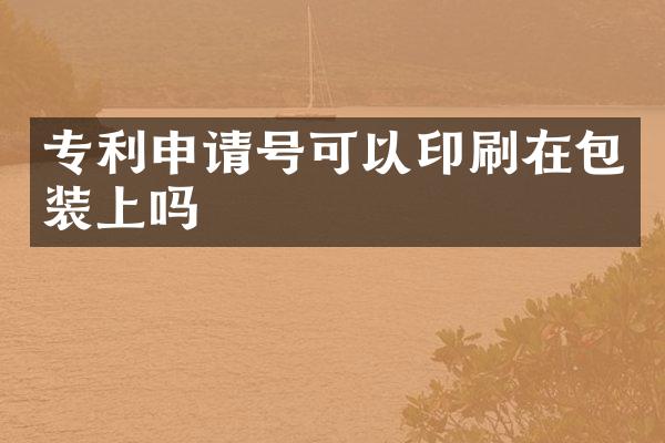 专利申请号可以印刷在包装上吗