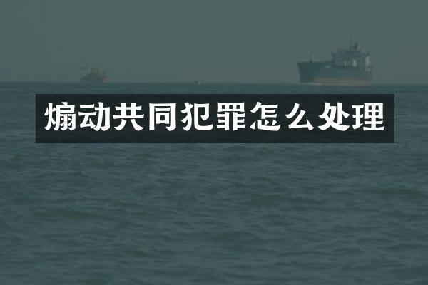 煽动共同犯罪怎么处理