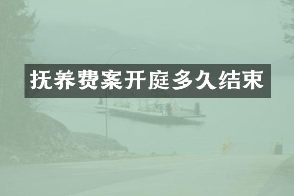 抚养费案开庭多久结束