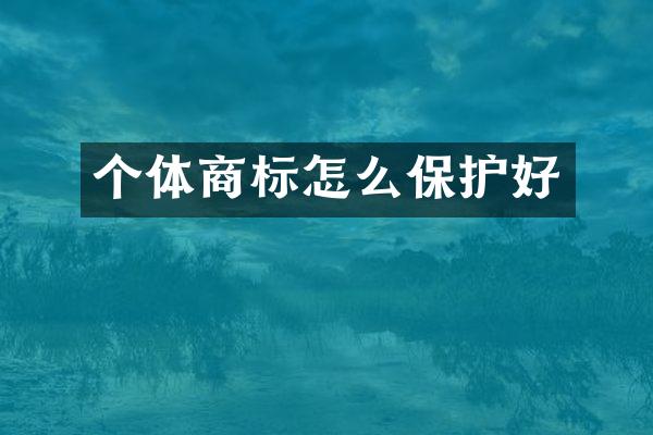 个体商标怎么保护好