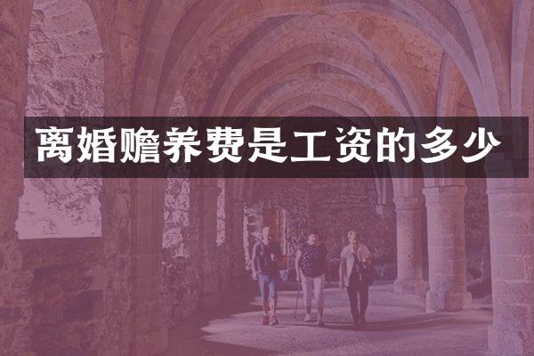 离婚赡养费是工资的多少
