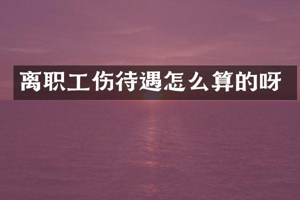 离职工伤待遇怎么算的呀