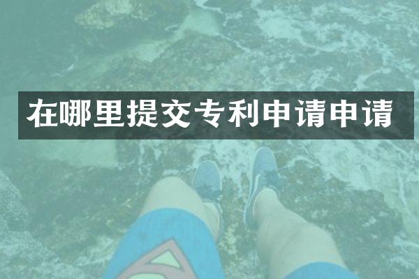 在哪里提交专利申请申请