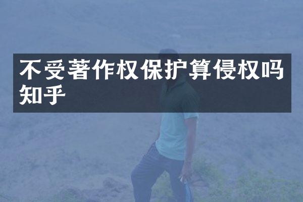 不受著作权保护算侵权吗知乎