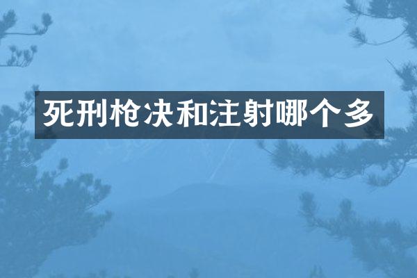 死刑决和注射哪个多