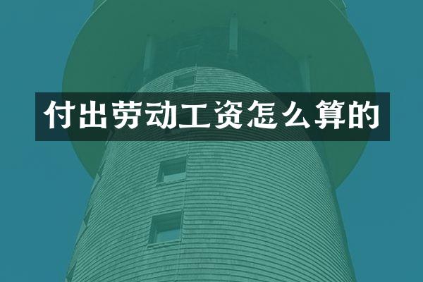 付出劳动工资怎么算的