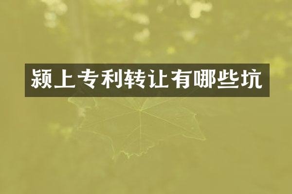 颍上专利转让有哪些坑