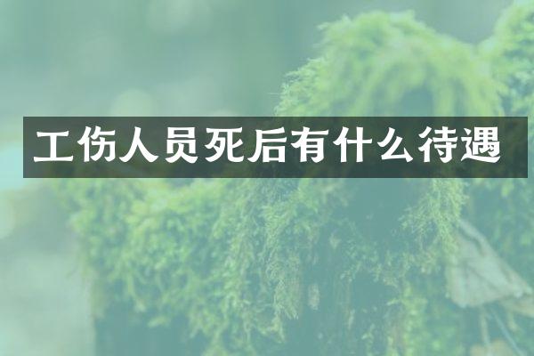 工伤人员死后有什么待遇