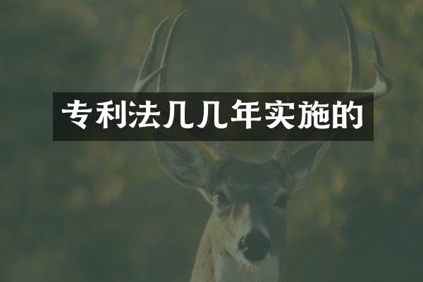 专利法几几年实施的