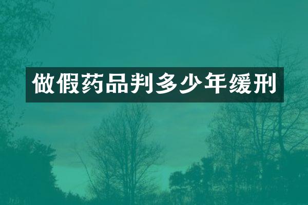 做品判多少年缓刑