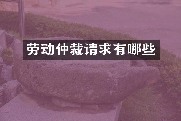 劳动仲裁请求有哪些
