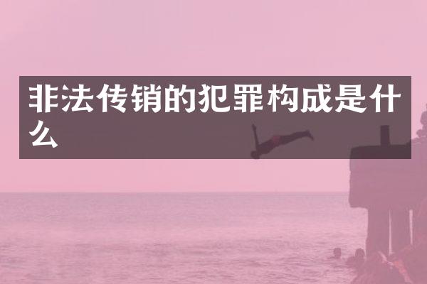 非法传销的犯罪构成是什么