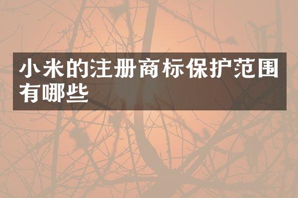 小米的注册商标保护范围有哪些