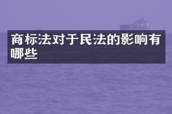 商标法对于民法的影响有哪些
