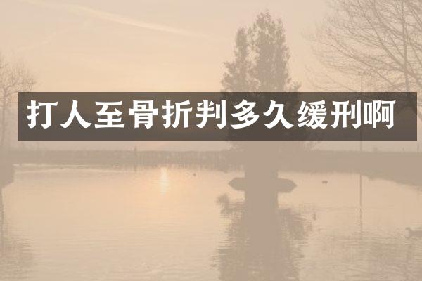 打人至骨折判多久缓刑啊