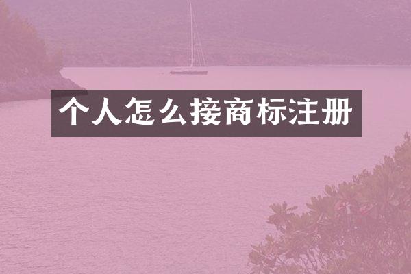 个人怎么接商标注册