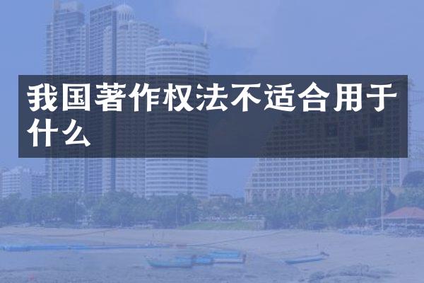 我国著作权法不适合用于什么