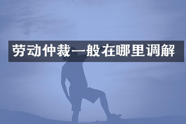劳动仲裁一般在哪里调解