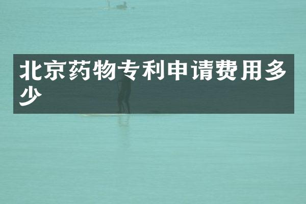 北京药物专利申请费用多少