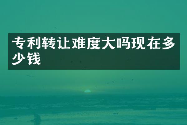 专利转让难度大吗现在多少钱