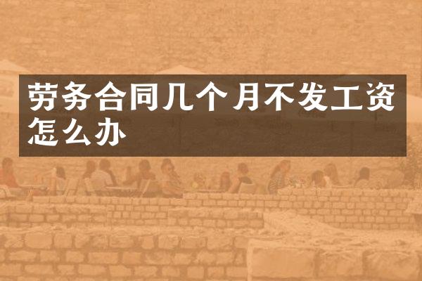 劳务合同几个月不发工资怎么办