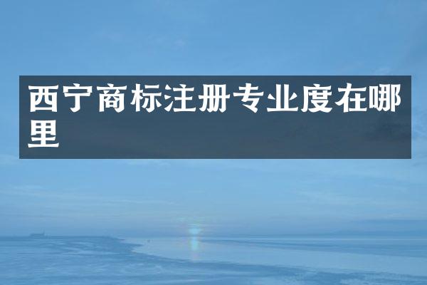 西宁商标注册专业度在哪里