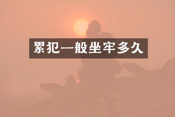 一般坐牢多久