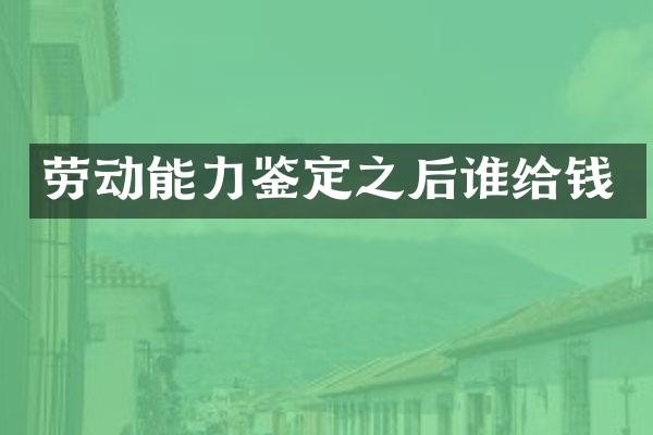 劳动能力鉴定之后谁给钱
