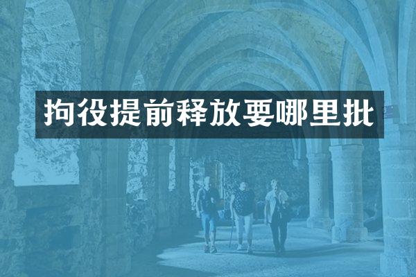 拘役提前释放要哪里批