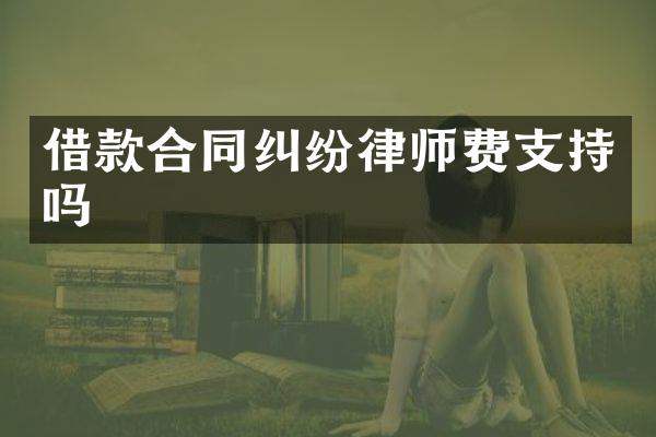 借款合同纠纷律师费支持吗