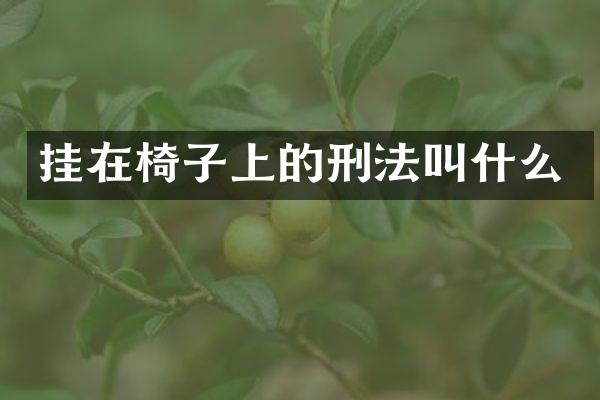 挂在椅子上的刑法叫什么