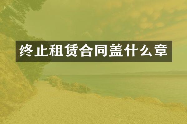终止租赁合同盖什么章