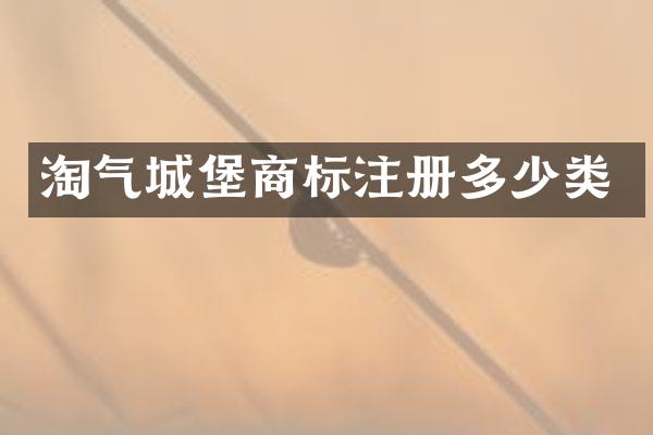 淘气城堡商标注册多少类