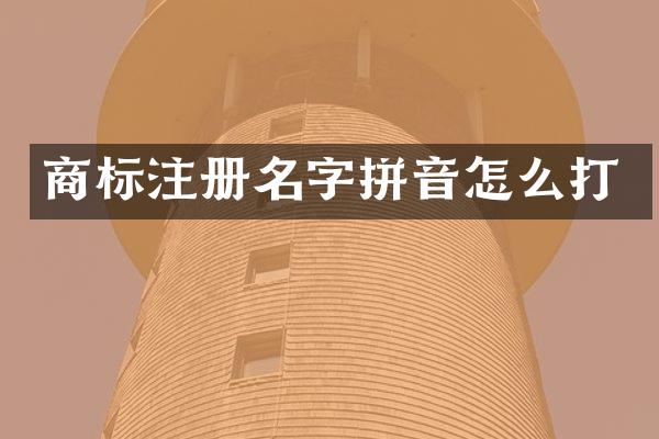 商标注册名字拼音怎么打