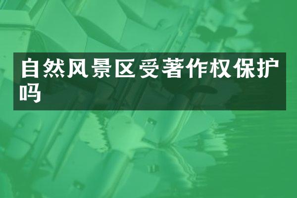 自然风景区受著作权保护吗