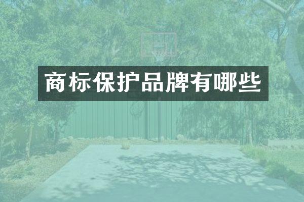 商标保护品牌有哪些
