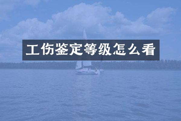 工伤鉴定等级怎么看