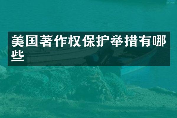 美国著作权保护举措有哪些