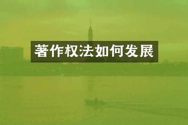 著作权法如何发展