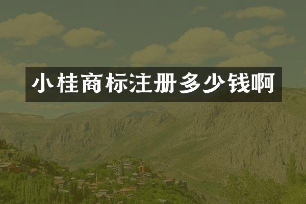 小桂商标注册多少钱啊