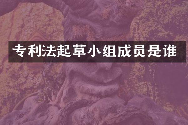 专利法起草小组成员是谁