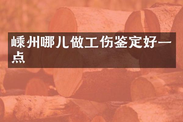 嵊州哪儿做工伤鉴定好一点