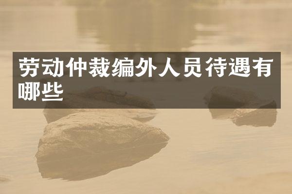 劳动仲裁编外人员待遇有哪些