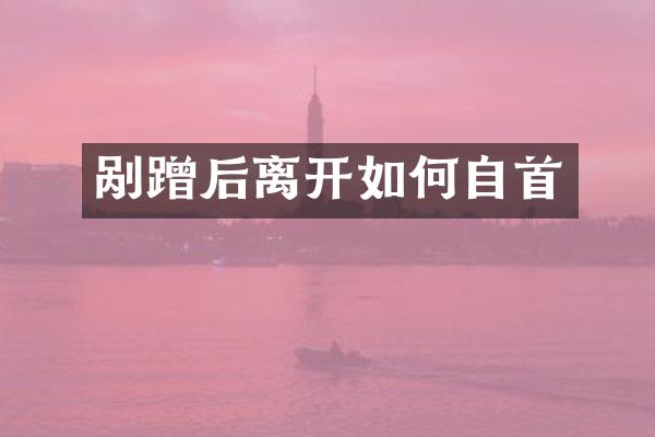 剐蹭后离开如何自首